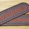 Earth Rugs Burgundy-Blue-Gray Rectangle Stair Tread