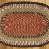 Capitol Earth Rugs Burgundy-Mustard Jute Braided Rug