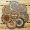 Earth Rugs Burgundy-Mustard Jute Chair Pad