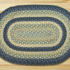 Earth Rugs Breezy Blue-Taupe-Ivory Oval Rug
