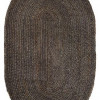 6 ft. x 9 ft. Oval Kerala Gray Jute Rug
