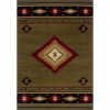 Oriental Weavers Hudson 087J1 8x11 Rectangle - Green/ Red-Polypropylene