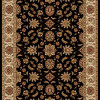 1592-1012-BLACK Como Rectangular Black Traditional Italy Area Rug 7 ft. 9 in. W x 11 ft. H