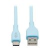 Eaton U038AB-003-S-LB EATON TRIPP LITE SERIES SAFE-IT USB-A TO USB-C ANTIBACTERIAL CABLE, USB 2.0, ULT