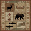 7 ft. 10 in. x 9 ft. 10 in. American Destination River Camp Area Rug Multi Color