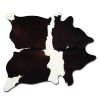 0.25 x 6 x 7 in. Kobe Cowhide Rug Chocolate White