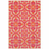 7 x 10 ft. Pink & Orange Medallion Indoor & Outdoor Area Rug
