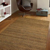 6 x 9 ft. Hand Knotted Sumak Jute Striped Retangle Area Rug Beige
