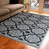 6 x 9 ft. Hand Knotted Sumak Wool Geometric Area Rug White Charcoal