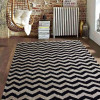 6 x 9 ft. Hand Knotted Sumak Jute Eco-Friendly Oriental Rectangle Area Rug, Black & Off White