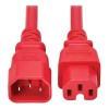 Eaton P018-010-ARD POWER CORD C14 TO C15 15A HEAVY-DUTY 250V 14 AWG RED 10FT