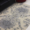 6 x 9 ft. Hand Tufted Wool Area Rug - Beige & Blue, Floral