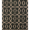 5 x 8 ft. Hand Knotted Wool Geometric Rectangle Area Rug, Green & Beige