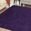 10 x 10 ft. Hand Knotted Gabbeh Silk Solid Square Area Rug Purple