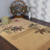 8 x 10 ft. Hand Tufted Wool Floral Rectangle Area Rug Light Brown