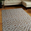 8 x 10 ft. Hand Woven Kilim Jute Eco-Friendly Oriental Rectangle Area Rug, White & Beige