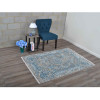 9 x 12 ft. Machine Woven Crossweave Polyester Oriental Rectangle Area Rug, Grey & Blue