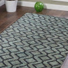 6 x 9 ft. Hand Knotted Sumak Jute Eco-Friendly Oriental Rectangle Area Rug, Green & Charcoal