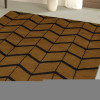 5 x 8 ft. Hand Knotted Wool Geometric Rectangle Area Rug, Gold & Charcoal