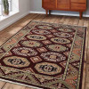 6 x 9 ft. Hand Knotted Afghan Wool & Silk Kazak Rectangle Area Rug, Multi Color