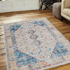 10 x 13 ft. Machine Woven Crossweave Polyester Oriental Rectangle Area Rug Multi Color
