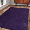 8 x 10 ft. Hand Knotted Gabbeh Silk Solid Rectangle Area Rug Purple