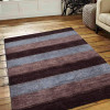 6 x 9 ft. Solid Hand Knotted Gabbeh Silk Rectangle Area Rug, Brown & Beige