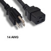 8915-460Q-POWER-CORD 6FT HEAVY DUTY PDU POWER CORD IEC 60320 C14 TO C15 15A 250V