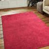 5 x 8 ft. Hand Knotted Gabbeh Silk Solid Rectangle Area Rug Red
