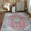 8 x 10 ft. Machine Woven Crossweave Polyester Oriental Rectangle Area Rug Red
