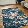 10 x 13 ft. Machine Woven Heatset Polypropylene Floral Rectangle Area Rug, Ivory & Blue
