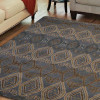 5 x 8 ft. Hand Knotted Wool Geometric Rectangle Area Rug Light Blue