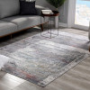 HomeRoots 4 x 6 ft. Gray Abstract Irregular Blocks Area Rug