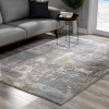HomeRoots 7 x 10 ft. Beige & Gray Distressed Area Rug