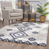 HomeRoots 5 x 8 ft. Gray & Navy Boho Chic Area Rug