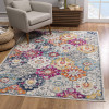 HomeRoots 8 x 11 ft. Rust Distressed Floral Area Rug