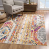HomeRoots 8 x 11 ft. Gold & Ivory Distressed Tribal Area Rug