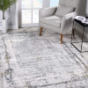 HomeRoots 4 x 6 ft. Gray & Ivory Abstract Distressed Area Rug