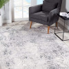 HomeRoots 5 x 8 ft. Gray & Ivory Abstract Distressed Area Rug
