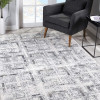 HomeRoots 4 x 6 ft. Gray & Ivory Abstract Distressed Area Rug
