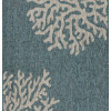 HomeRoots 8 x 9 ft. Blue Coral Reef Indoor & Outdoor Area Rug
