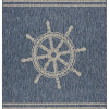 HomeRoots 8 x 9 ft. Navy Ship Helm Indoor & Outdoor Area Rug