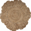HomeRoots 72 x 72 in. Natural Bloom Boutique Jute Rug