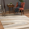 HomeRoots 5 x 8 ft. Cream & Tan Abstract Marble Area Rug