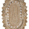 HomeRoots 9 ft. Oval Shaped Natural Toned Area Rug