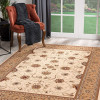 HomeRoots 5 x 8 ft. Cream & Tan Ornate Border Area Rug