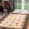 HomeRoots 7 x 9 ft. Cream & Black Decorative Area Rug