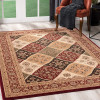 HomeRoots 8 x 11 ft. Red Decorative Diamonds Area Rug
