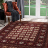 HomeRoots 8 x 11 ft. Red Eclectic Geometric Pattern Area Rug
