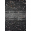 HomeRoots 5 x 8 ft. Distressed Black Abstract Area Rug